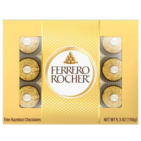 Ferrero Rocher Fine Hazelnut Chocolates, 12 Ct