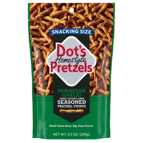 Dot's Homestyle Pretzels Parmesan Garlic Seasoned Pretzel Twists, 9.5 oz