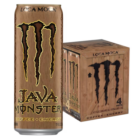 Java Monster Loca Moca, Coffee + Energy Drink, 11 fl oz, 4 Pack