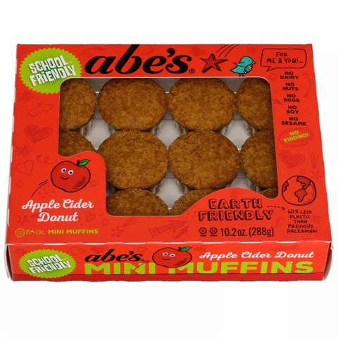 abe's Apple Cider Donut Vegan Muffins, 10.2oz, 12 Count