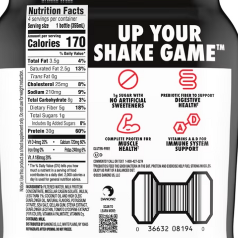 Oikos 30g Protein Shake, Strawberry, Shelf Stable, 12 fl oz, 4 Count
