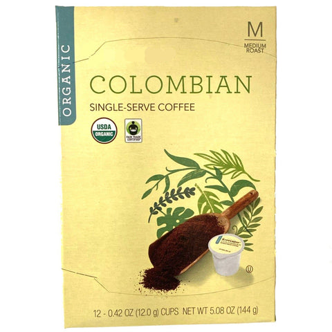 Organic Store Brand Coffee, Medium Roast, Colombian, Single-Serve Cups, 12 Count