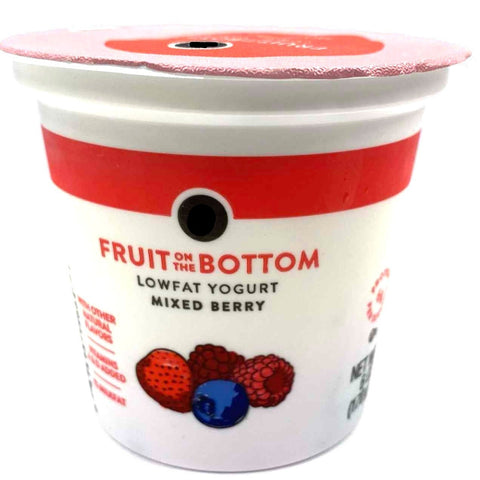 Store Brand Yogurt, Lowfat, Fruit on the Bottom, Mixed Berry, 6 oz.