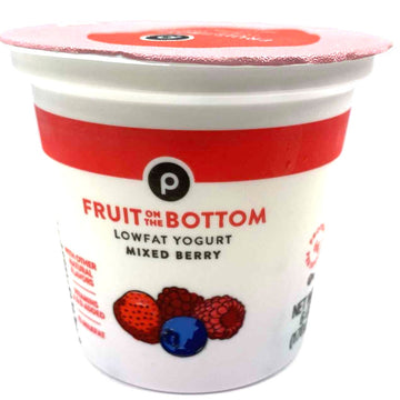 Store Brand Yogurt, Lowfat, Fruit on the Bottom, Mixed Berry, 6 oz.