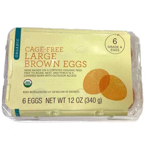 Organic Store Brand Large Cage Free Brown Eggs, Organic, 6 Count