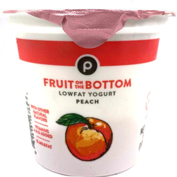 Store Brand Yogurt, Lowfat, Fruit on the Bottom, Peach, 6 oz.