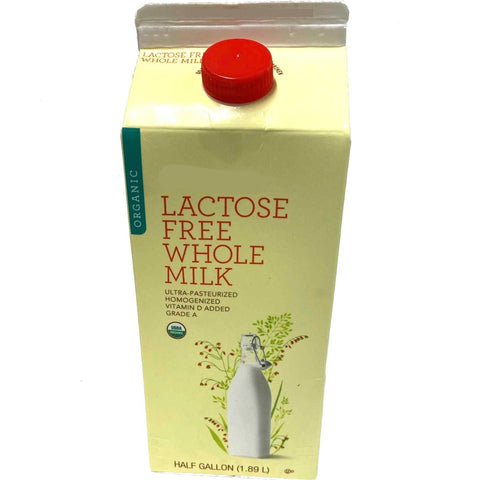 Organic Store Brand Lactose Free, Organic Whole Milk, Half Gallon