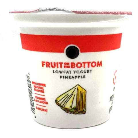 Store Brand Yogurt, Lowfat, Fruit on the Bottom, Pineapple, 6 oz.