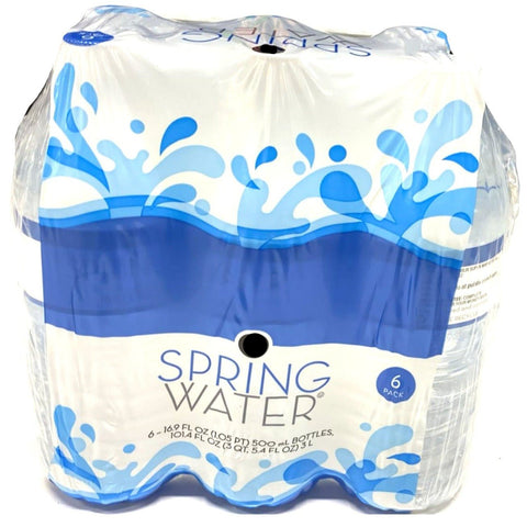 Store Brand Spring Water, 16.9 fl oz, 6 Pack