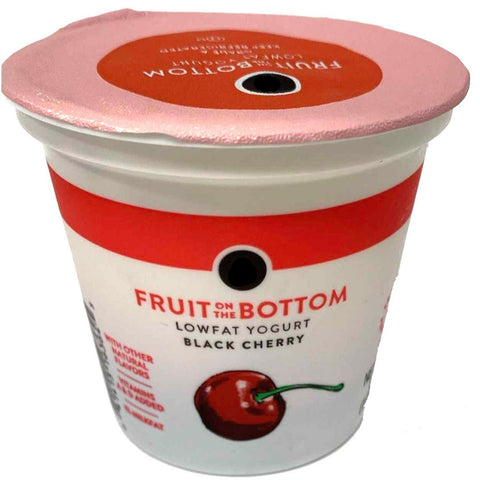 Store Brand Yogurt, Lowfat, Fruit on the Bottom, Black Cherry, 6 oz.