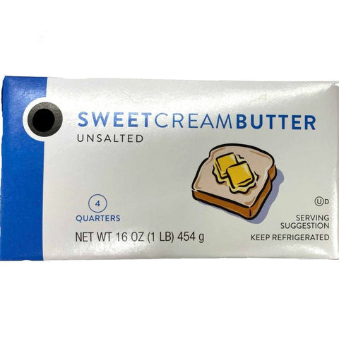 Store Brand Sweet Cream Unsalted Butter, 4 Quarters