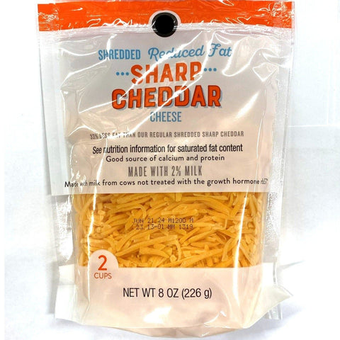 Store Brand Reduced Fat Sharp Cheddar Cheese, 8oz