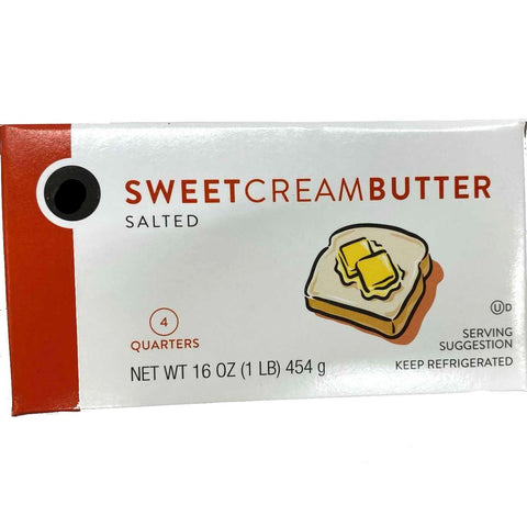 Store Brand Sweet Cream Salted Butter, 4 Quarters