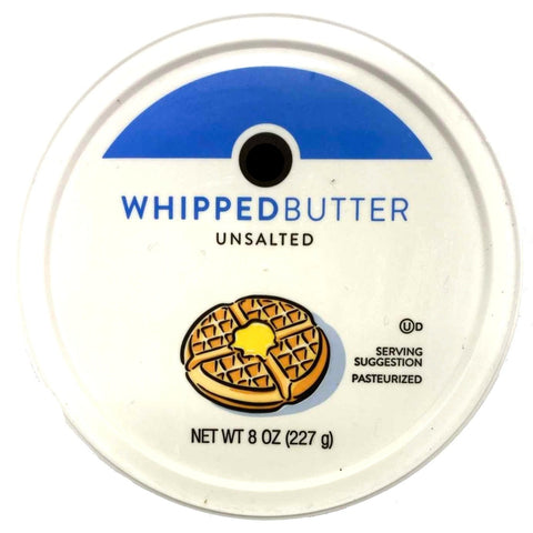 Store Brand Whipped Butter, unsalted, 8 oz.