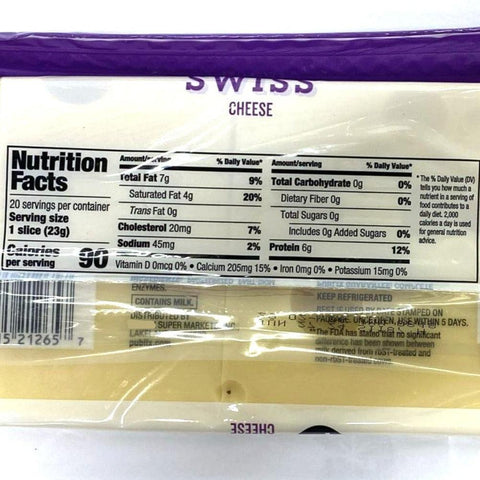 Store Brand Swiss Cheese Slices, 20 Slices