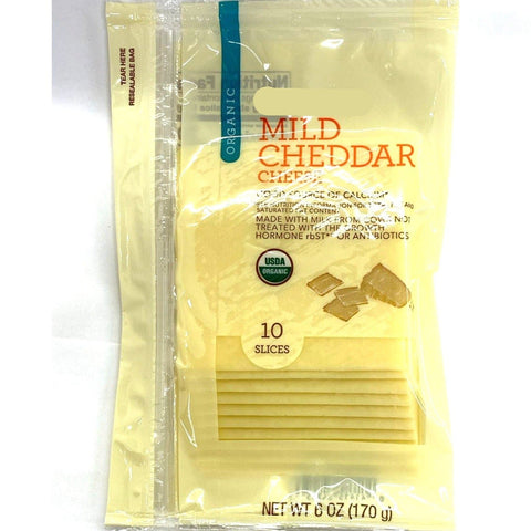 Organic Store Brand Mild Cheddar Sliced Cheese, 10 Slices