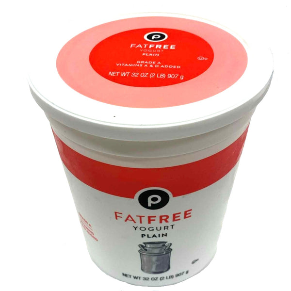 Store Brand Fat Free Yogurt, Plain, 32 oz.