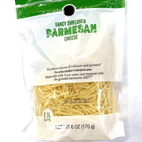 Store Brand Fancy Shredded Parmesan Cheese, 8oz