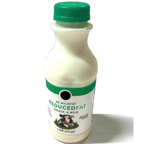 Store Brand Reduced Fat, 2% Milkfat Milk, 1 pint