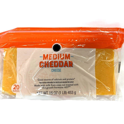 Store Brand Medium Cheddar Cheese Slices, 20 Slices