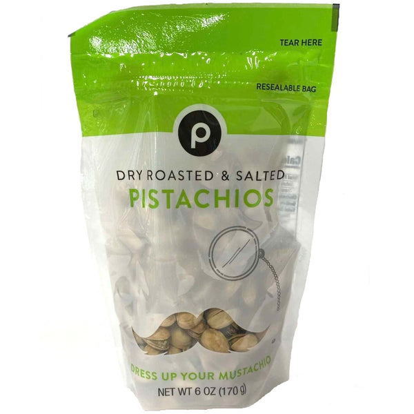 Store Brand Dry Roasted & Salted Pistachios, 6 oz