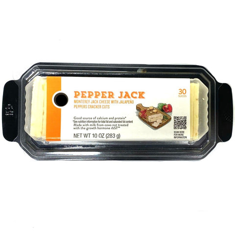 Store Brand Pepper Jack, Cracker Cut Cheese, 30 Slices