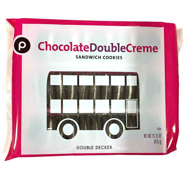 Store Brand Chocolate Double Creme Sandwich Cookies, 15.5oz