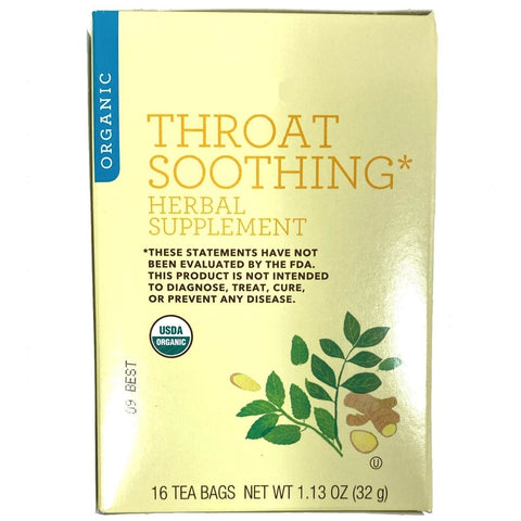 Organic Store Brand Throat Soothing, Herbal Supplements, Tea Bags, 16 Count