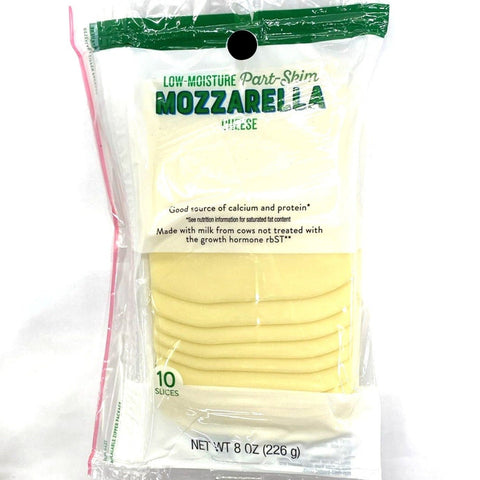 Store Brand Low-Moisture Part-Skim, Mozzarella Cheese, 10 Slices