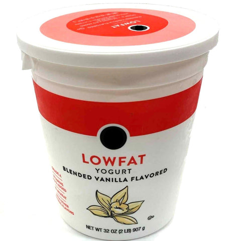 Store Brand Low fat Yogurt, Blended Vanilla Flavored, 32 oz.