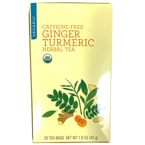 Organic Store Brand Herbal Tea, Caffeine-Free, Ginger Turmeric, 20 Count