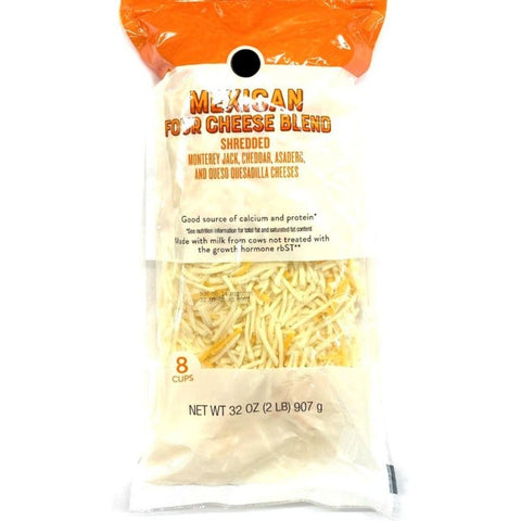 Store Brand Mexican Four Cheese Shredded Blend, 32oz