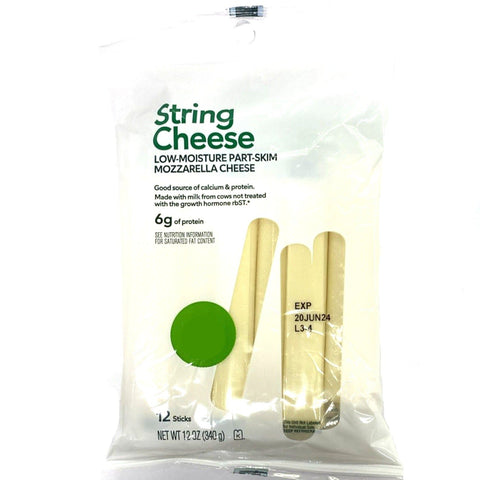 Store Brand Mozzarella String Cheese, 12 Count