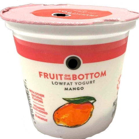 Store Brand Yogurt, Lowfat, Fruit on the Bottom, Mango, 6 oz.