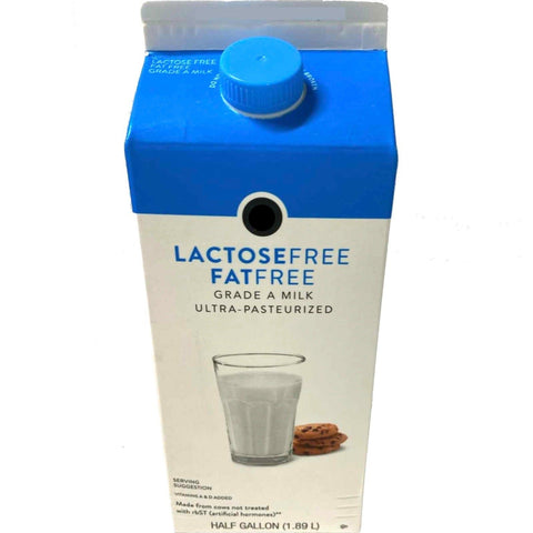 Store Brand Fat Free, Lactose Free Milk, Half Gallon