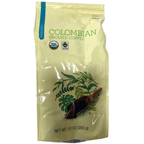 Organic Store Brand Ground Coffee, Medium, Colombian, 10 oz