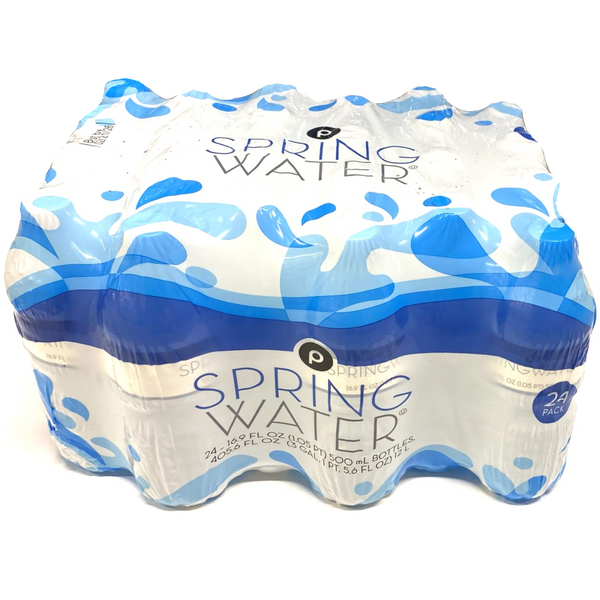 Store Brand Spring Water, 16.9 fl oz, 24 Pack