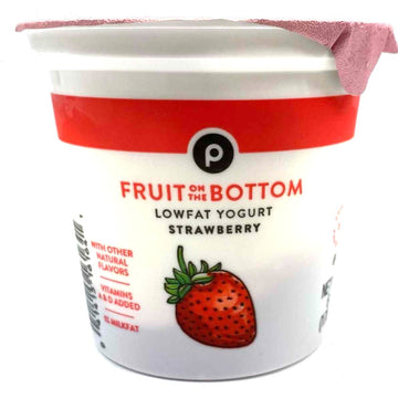 Store Brand Yogurt, Lowfat, Fruit on the Bottom, Strawberry, 6 oz.