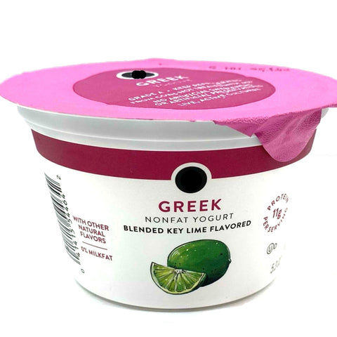 Store Brand Greek Yogurt, Nonfat, Blended Key Lime Flavored, 5.3 oz