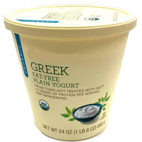 Organic Store Brand Organic Greek Fat-Free Plain Yogurt, 24 oz