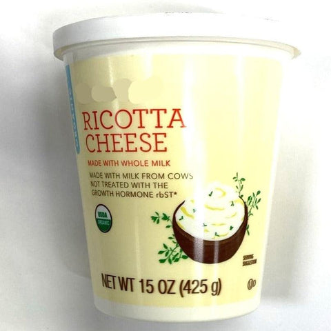 Organic Store Brand Whole Milk Ricotta Cheese, 15 oz.