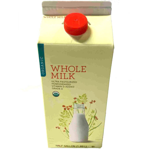 Organic Store Brand Whole Milk, Half Gallon