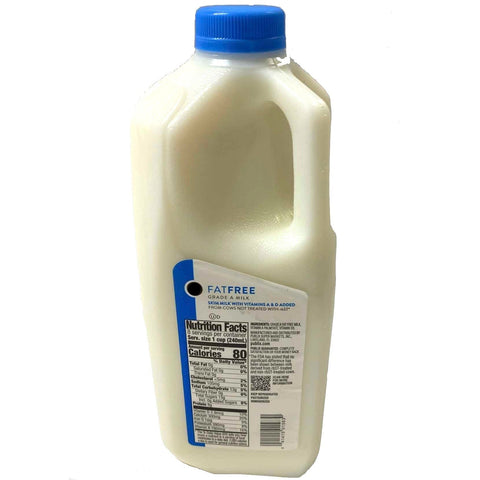 Store Brand Milk, Fat Free, Half Gallon