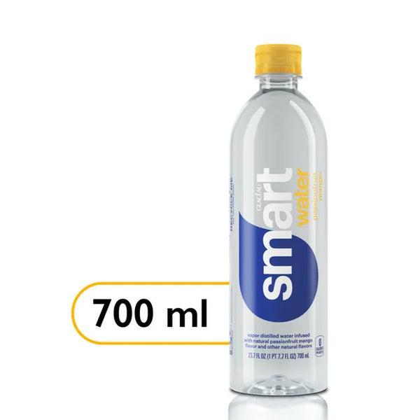 Smartwater , Passionfruit Mango Vapor Distilled Premium Bottled Water, 23.7 fl oz