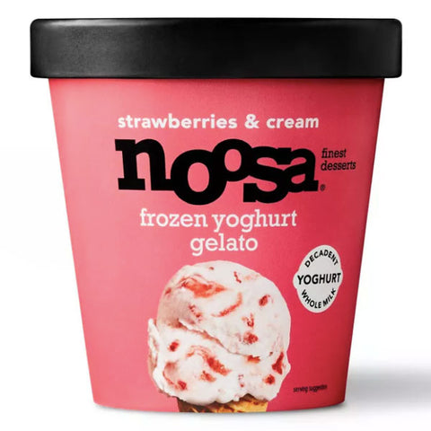 Noosa Frozen Yogurt Gelato Strawberry & Cream, 14oz