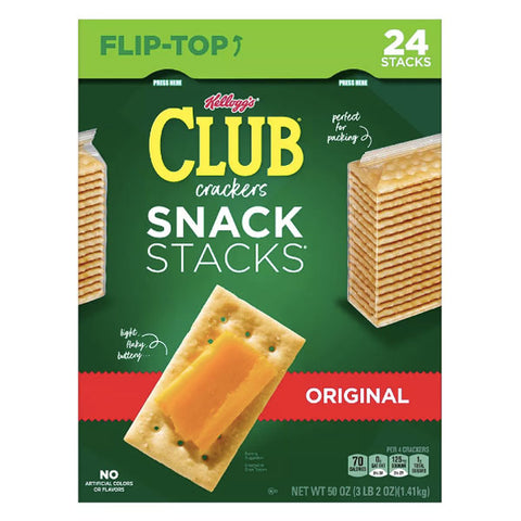 Kellogg's Club Original Crackers, Snack Stacks, 24 Count