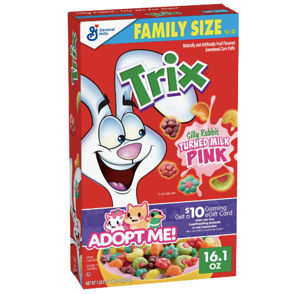 Trix Fruit Flavored Corn Puffs Breakfast Cereal, Family Size, 16.1 oz