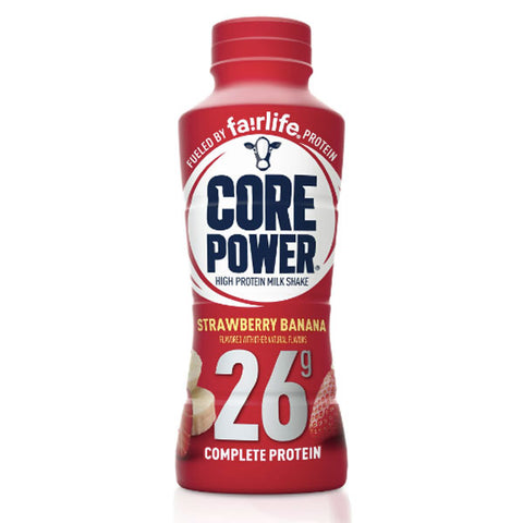 Core Power Protein Shake with 26g Protein by fairlife Milk, Strawberry Banana, 14 fl oz