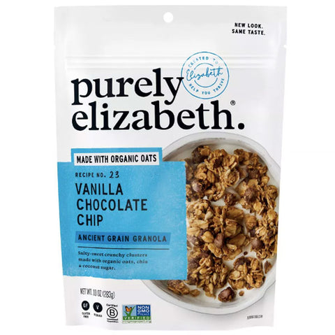 Purely Elizabeth Organic Vanilla Chocolate Chip Ancient Grain Granola, 10 oz