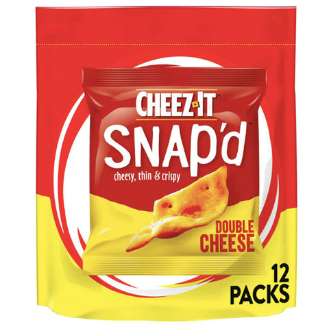 Cheez-It Snap'd Cheese Cracker Chips, Double Cheese, 12 Count